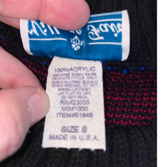 Vintage Village Fair Heart Sweater - Size S - Made in USA - Stored in Bag - Picture 6 of 8